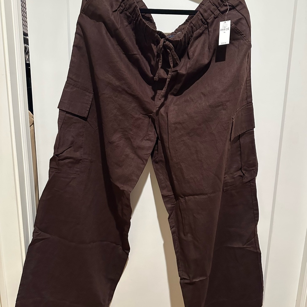 GAP Brown Wide Leg pants with Relaxed Fit
